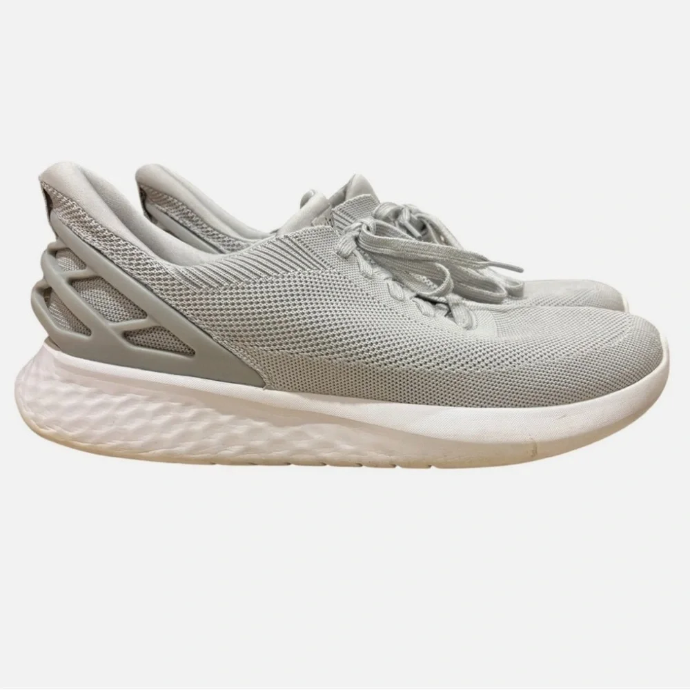Kizik Athens Men's 10 Women's 11.5 Gray White Sneakers DATHLG01-1D Hands Free